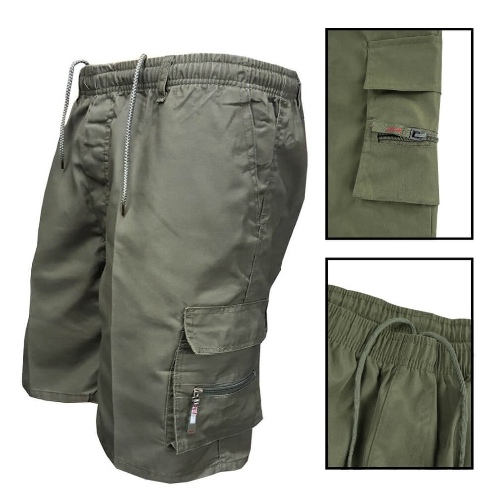 Anders - Shorts med flera fickor i avslappnad stil och bekväm resårmidja