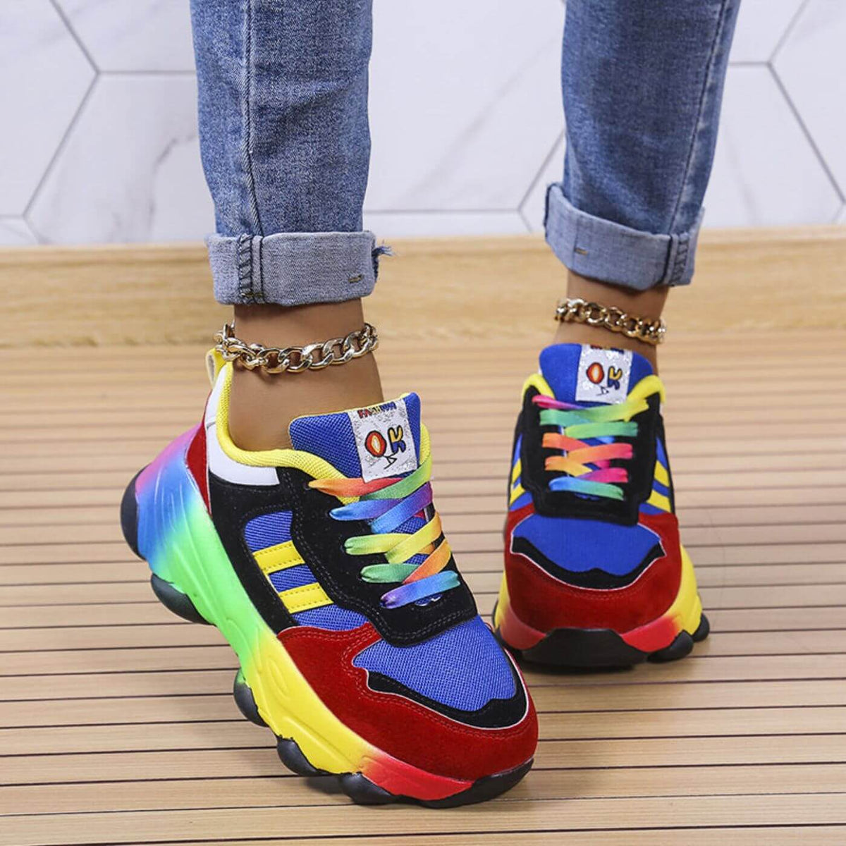 Cecilia™ - Färgglada Ortopediska Sneakers