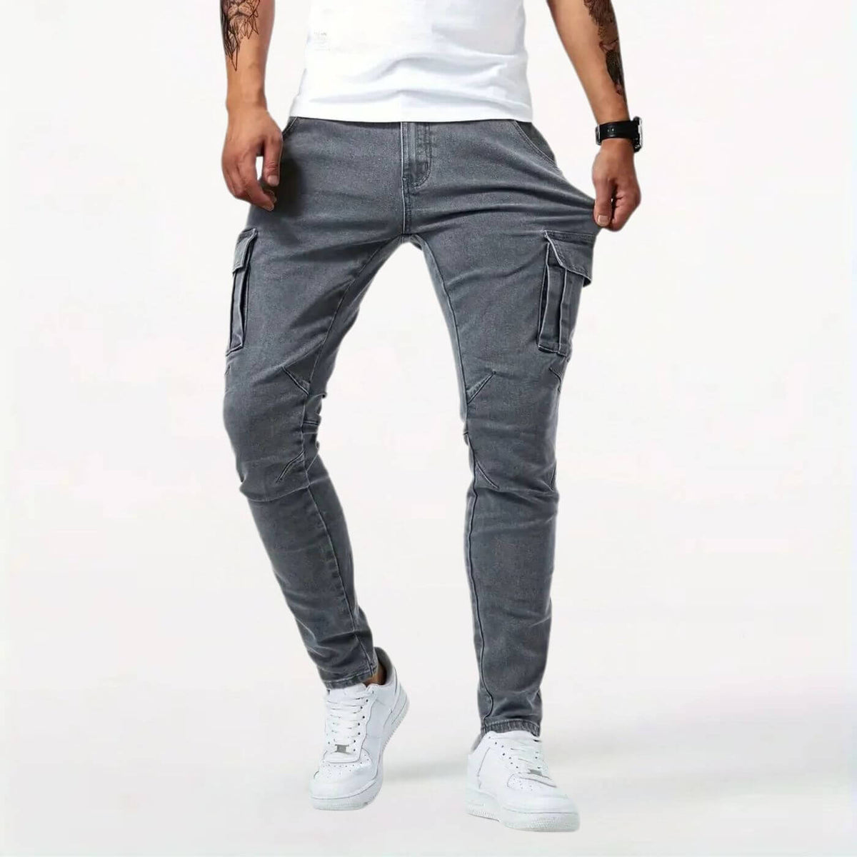 Charlie™ – Jeans med Cargofickor