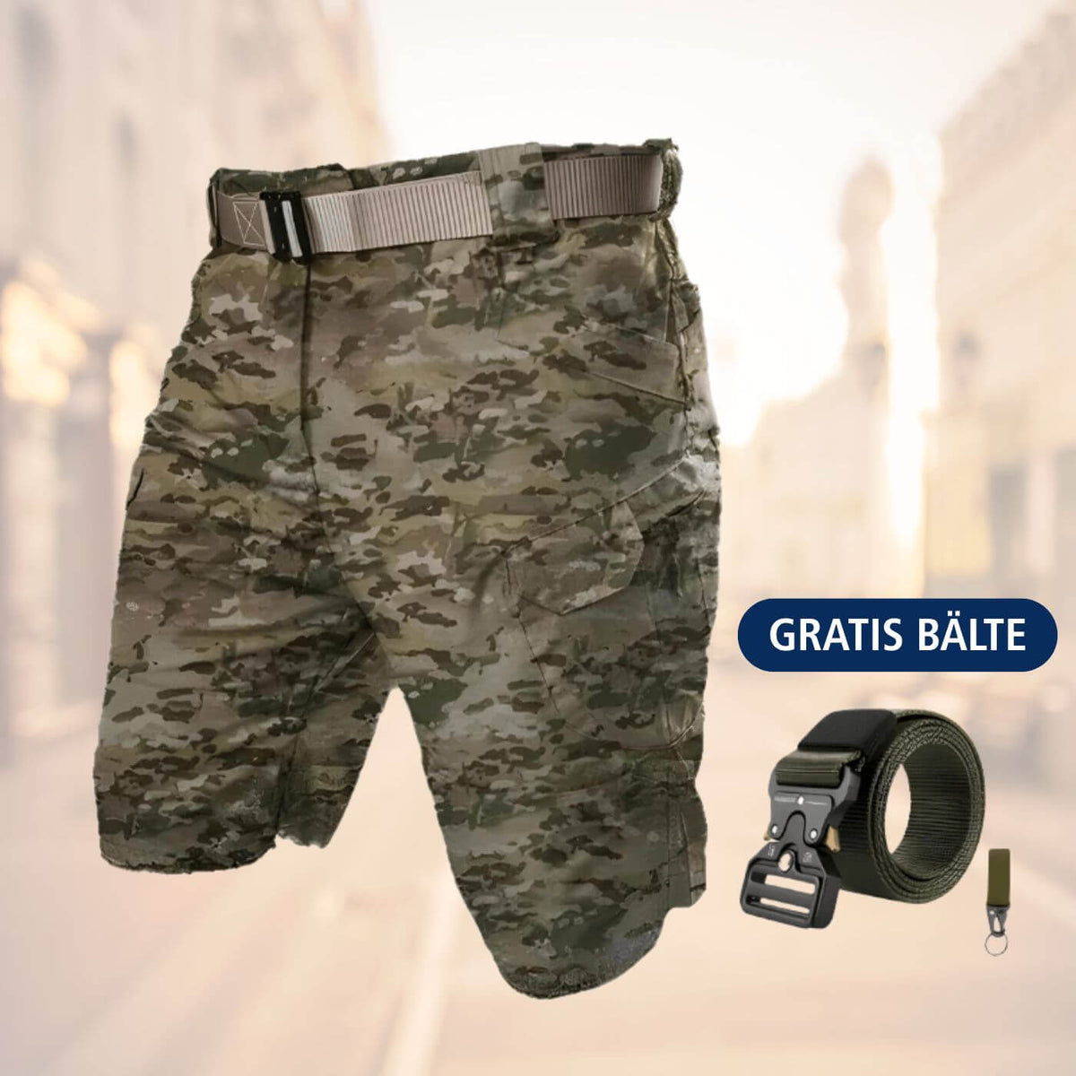 Einar – Cargoshorts med Flera Fickor