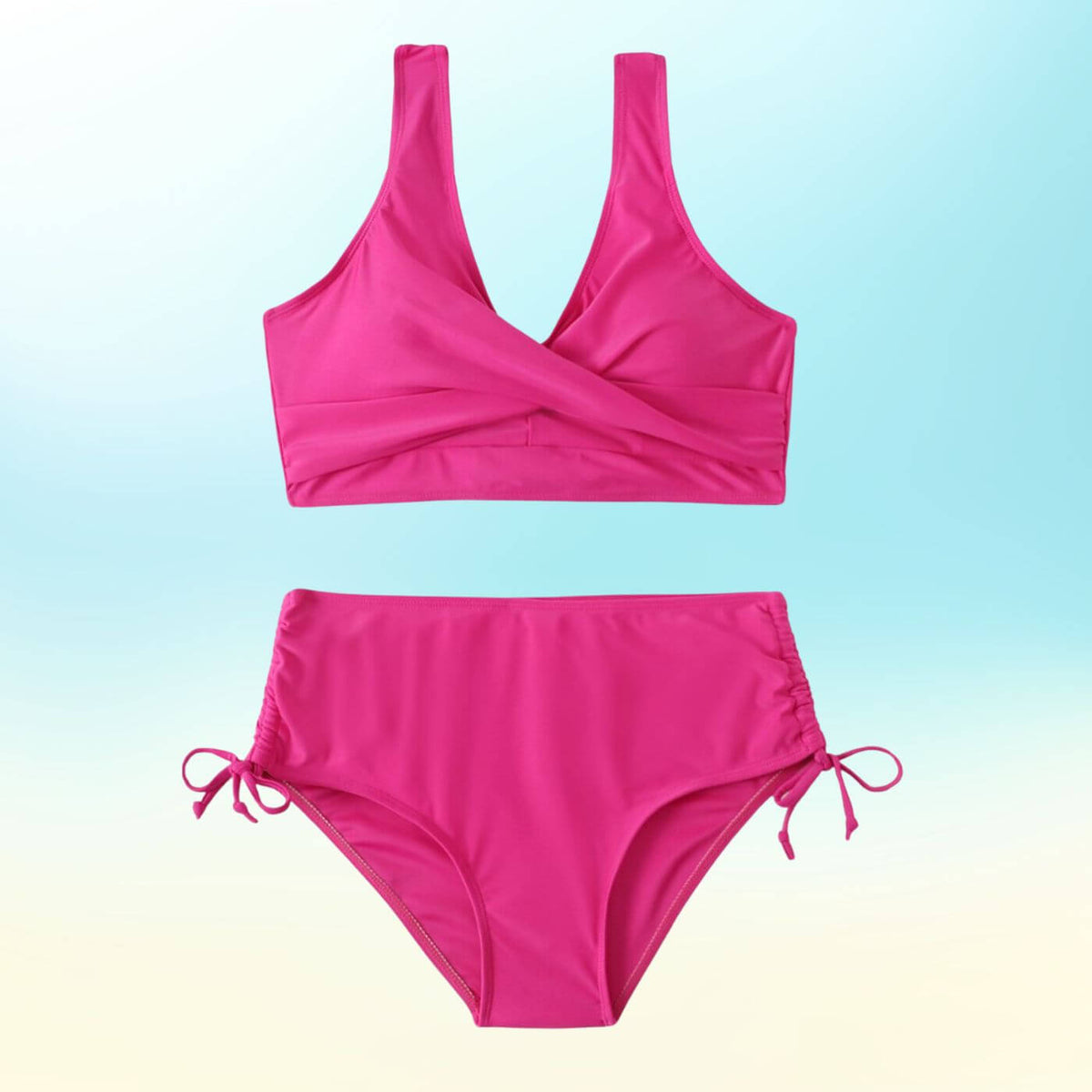 Elin – Sportig Sommarbikini med Dragsko