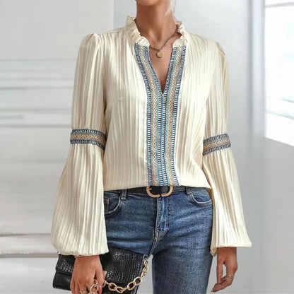 Emilia™ - Elegant och Luftig Blus
