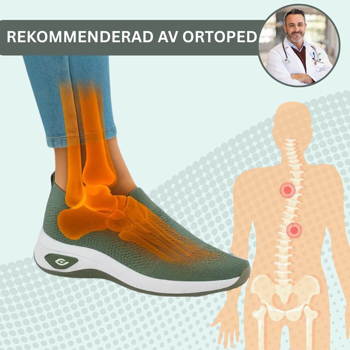 ErgoFit - Andningsbara Ortopediska Komfortsneakers (1+1 GRATIS)
