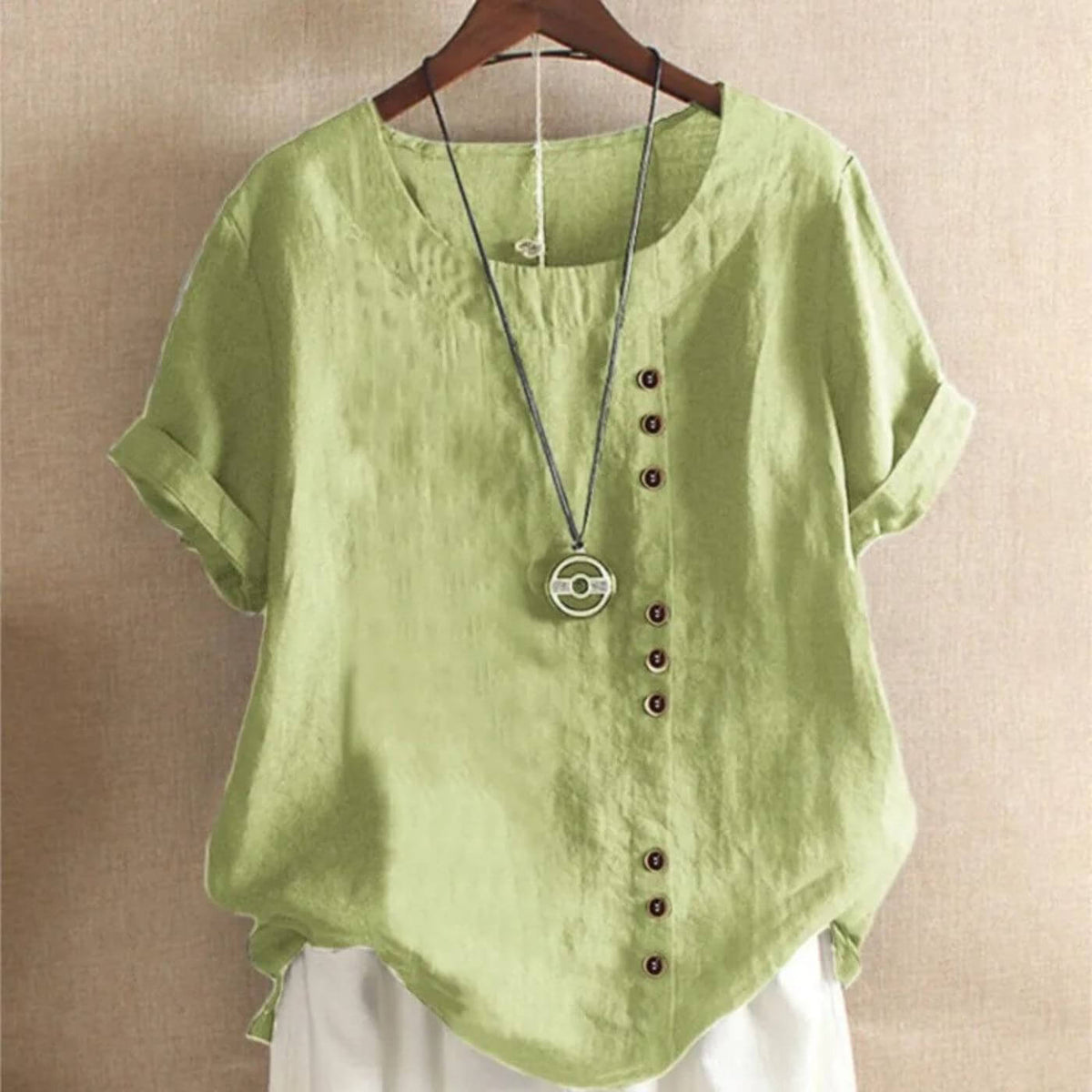 Leila™ – Rundhalsad Chalisblus