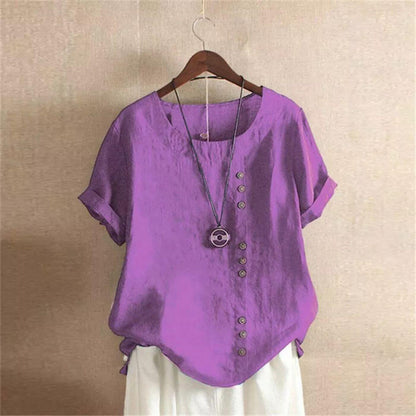 Leila™ – Rundhalsad Chalisblus
