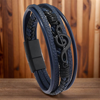 Lunero™ – Läderarmband med Musiksymbol för Musikälskare