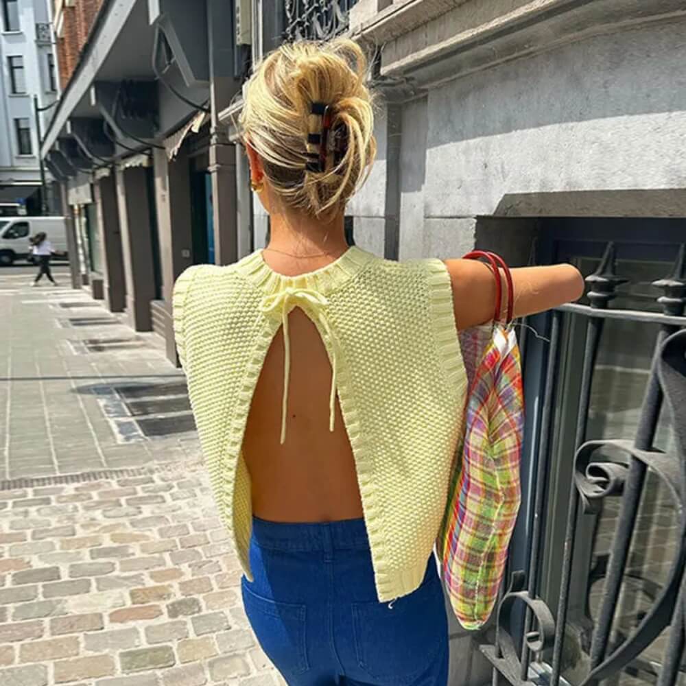 Matilda - Modärn Stickad Topp