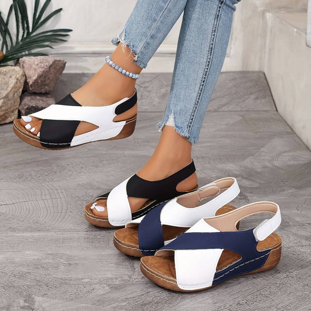 Nicole™ – Ortopediska Sandaler med Öppen Tå