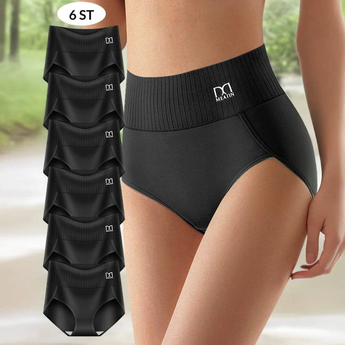 Sabina - 6-pack Trosor med Magstöd och Hög Midja