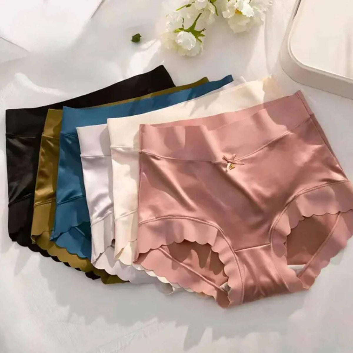Sofie™ – Sömlösa Trosor i Satinsilke med Hög Midja (5+5 GRATIS)