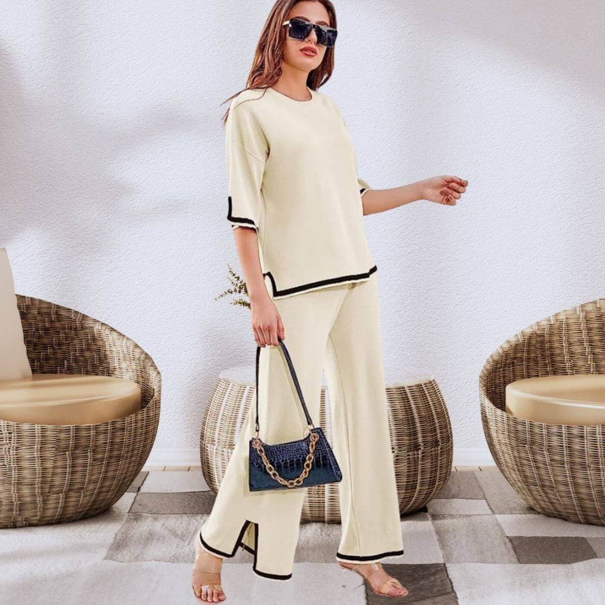 Tyra - Elegant 2-Delat Capri-Set